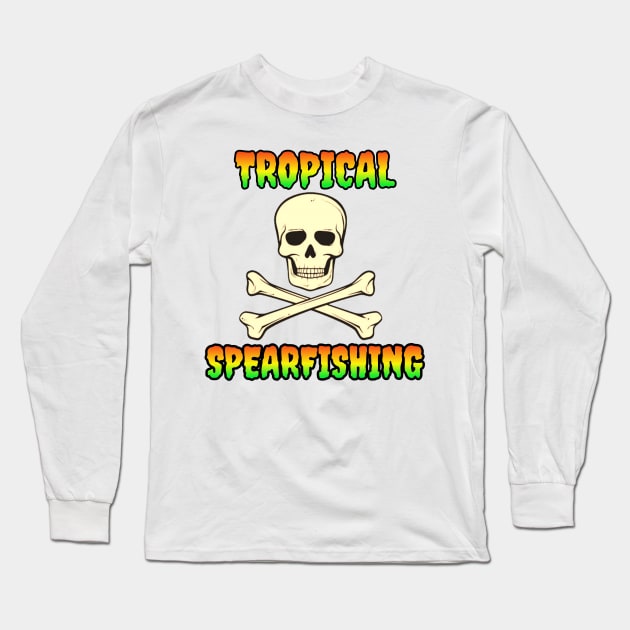 Spearfishing tropical Islands Long Sleeve T-Shirt by Coreoceanart